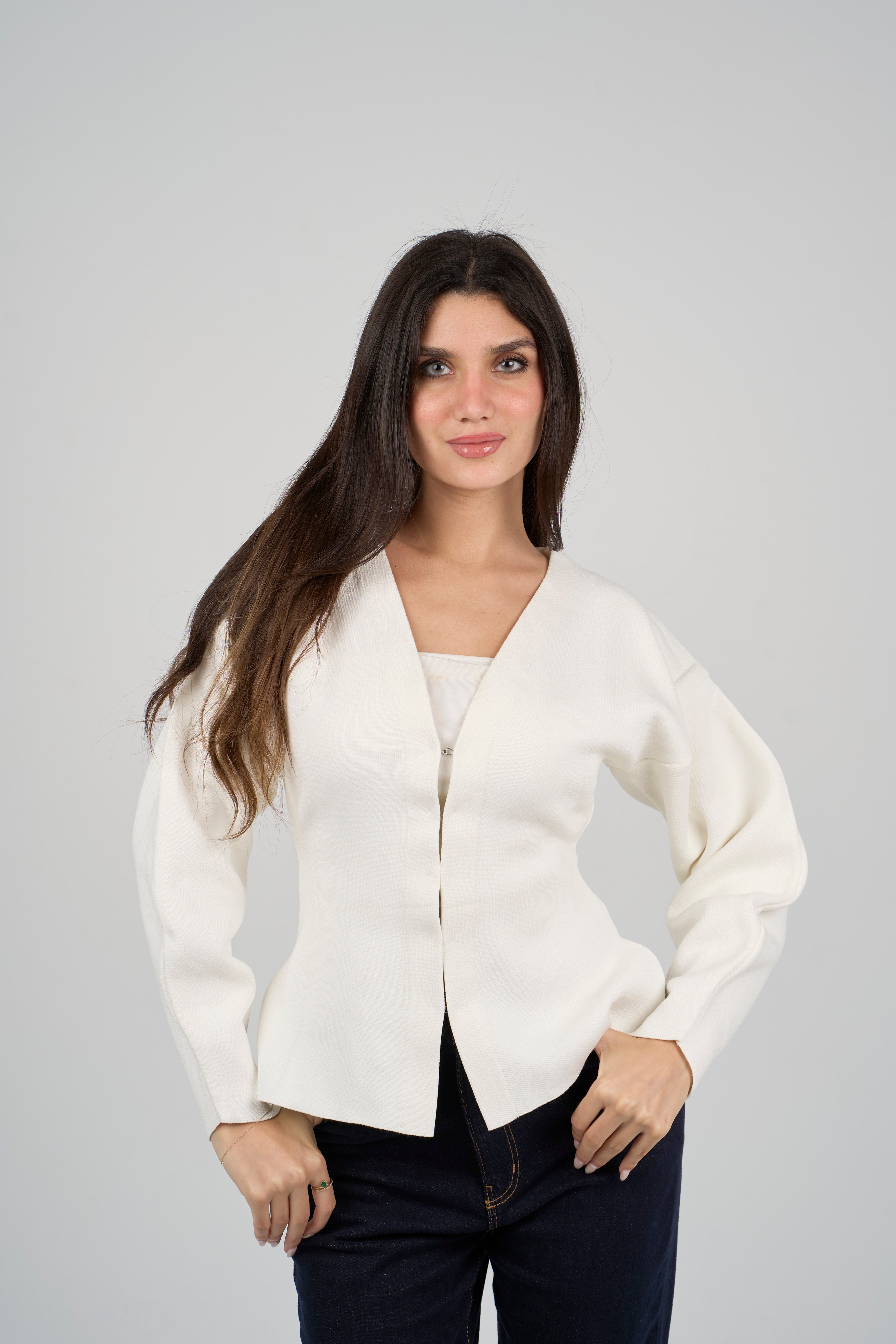 V Neck Knit Cardigan