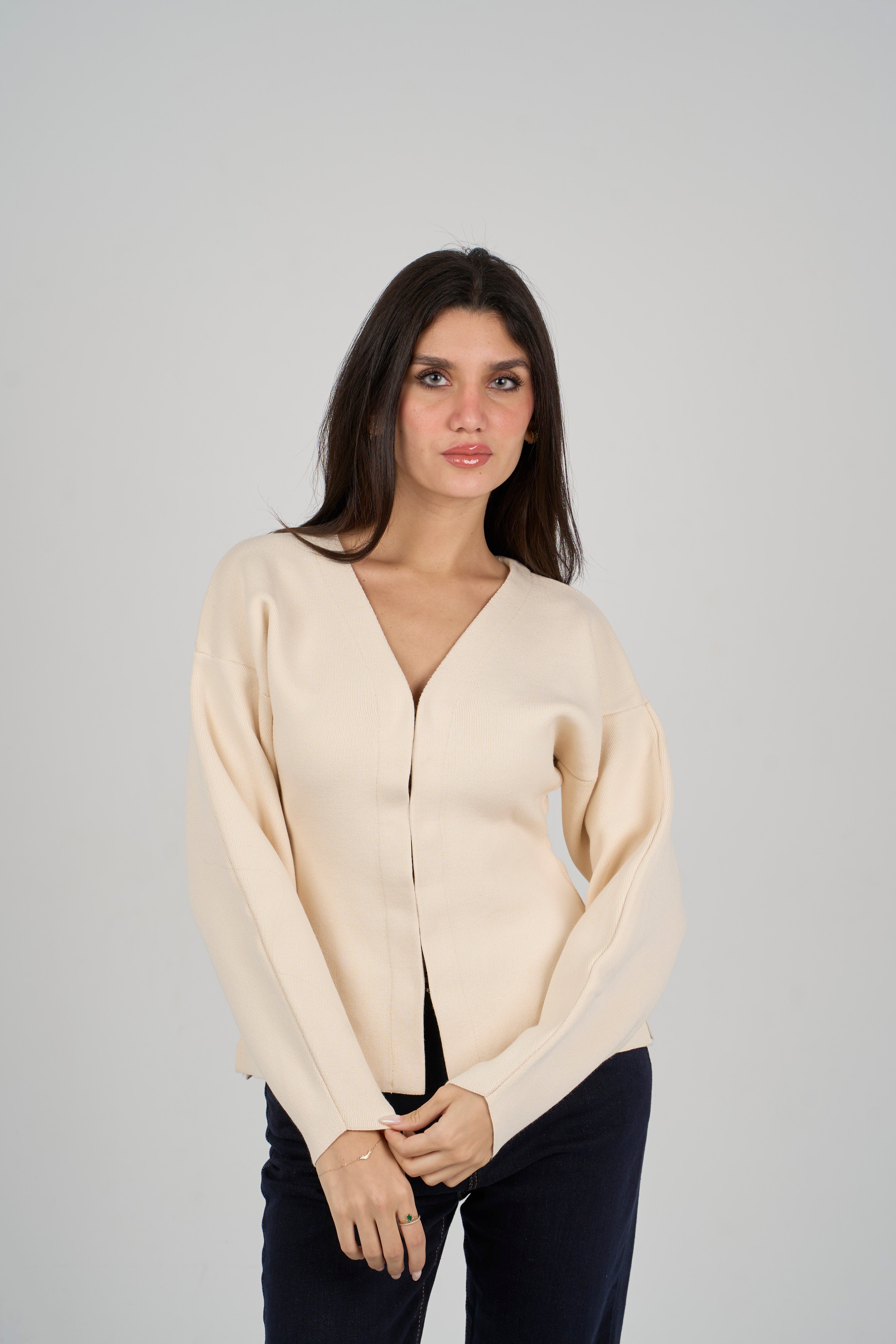 V Neck Knit Cardigan