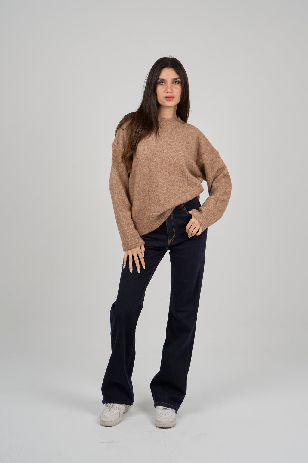 Round Neck Knit Sweater