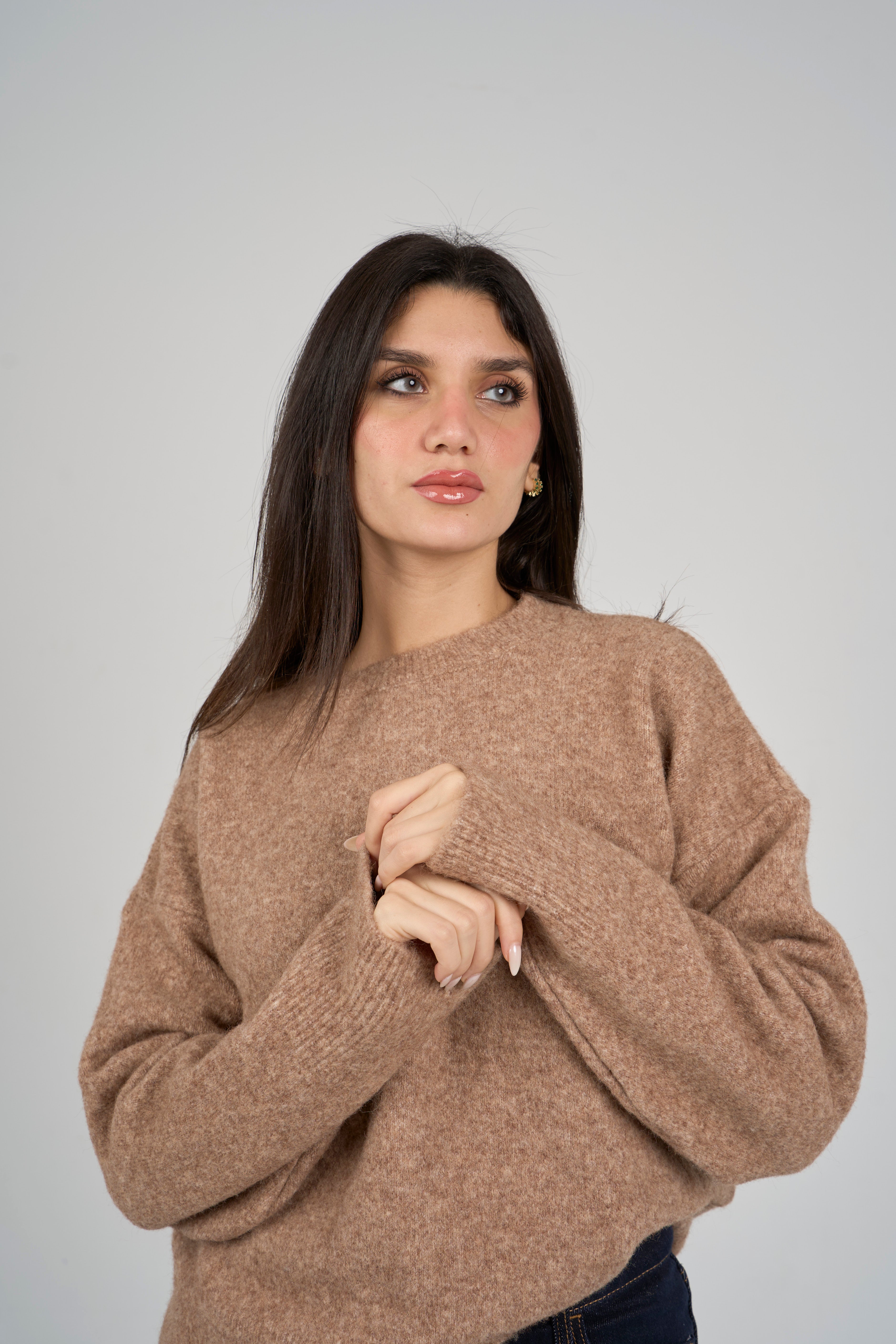 Round Neck Knit Sweater