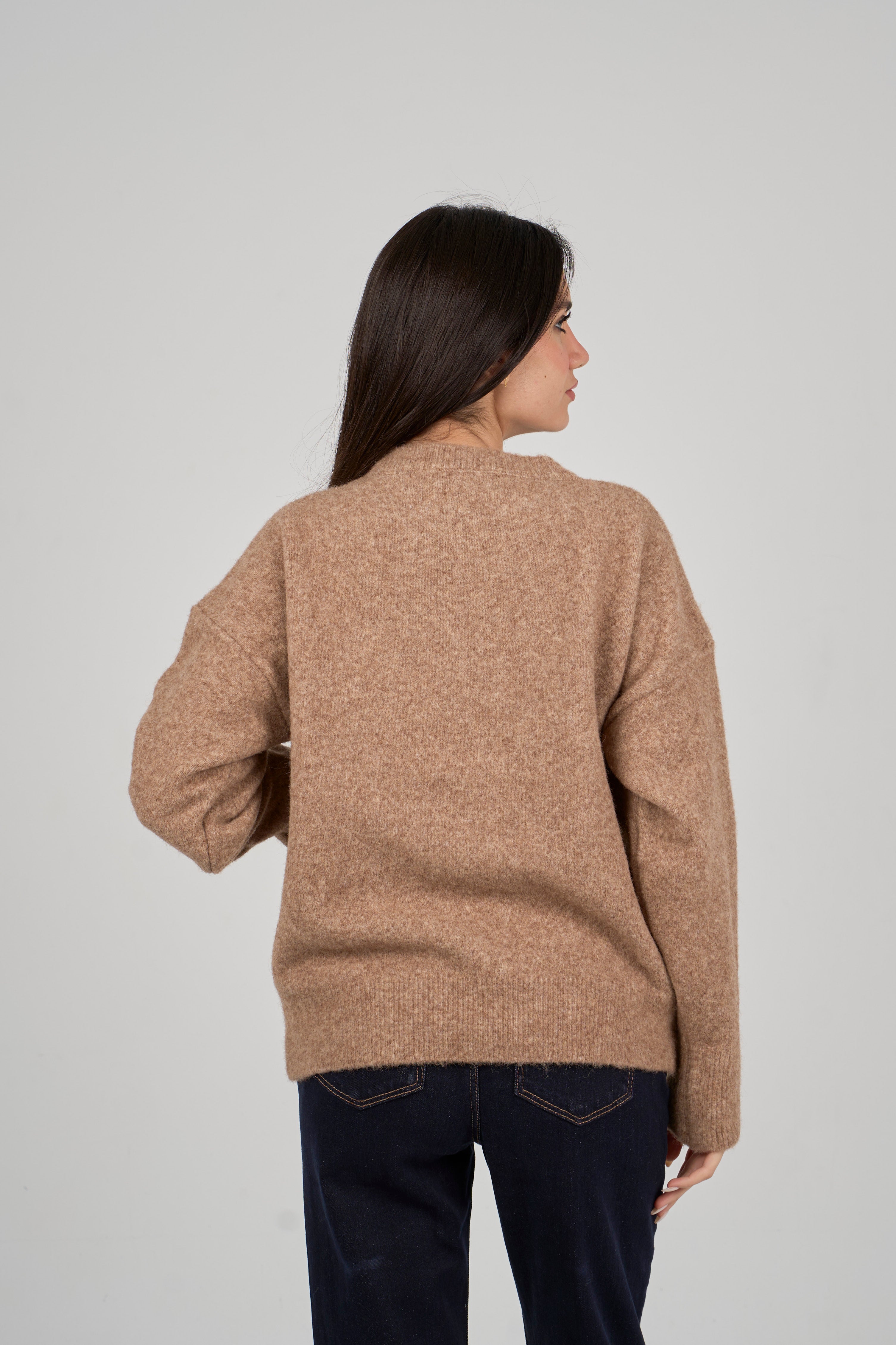 Round Neck Knit Sweater