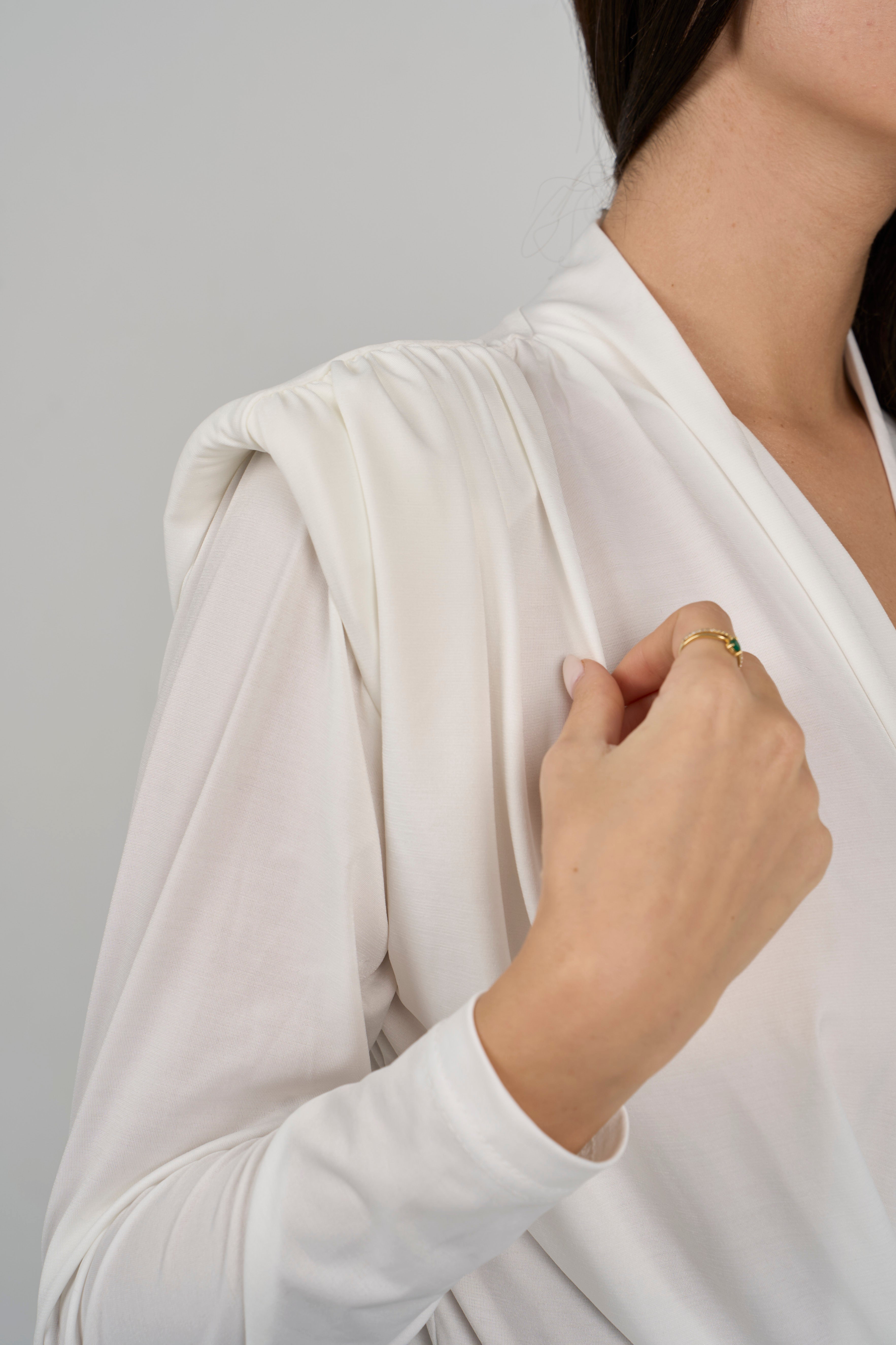 Double breasted Bodysuit with Shoulder Pads