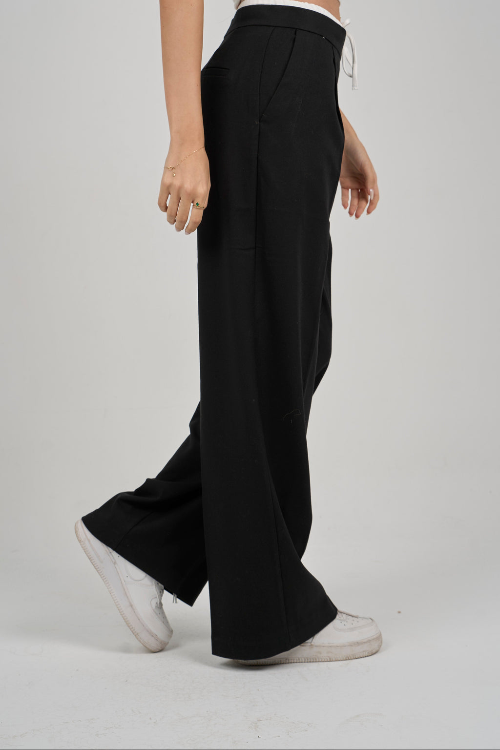 Wide leg Pants with double elasticated waistband