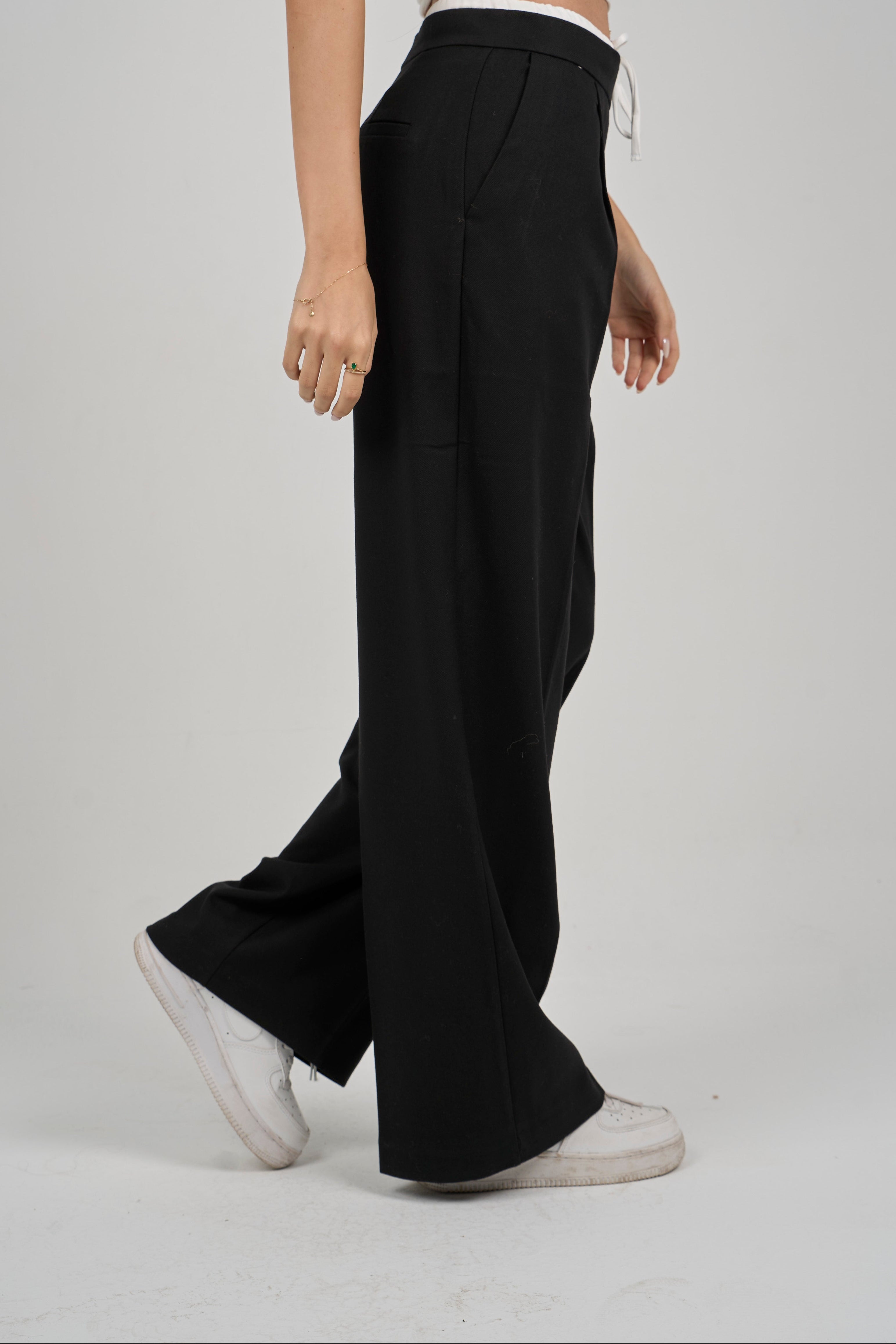 Wide leg Pants with double elasticated waistband